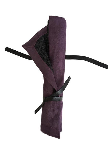 Original Blingzy® Jewelry Travel Roll -  faux suede PURPLE PASSION with Black Liner
