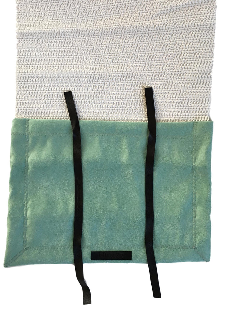 Blingzy® Jewelry Travel Roll - Faux Suede SEA FOAM with White Liner