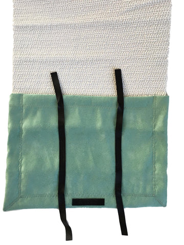 Blingzy® Jewelry Travel Roll - Faux Suede SEA FOAM with White Liner