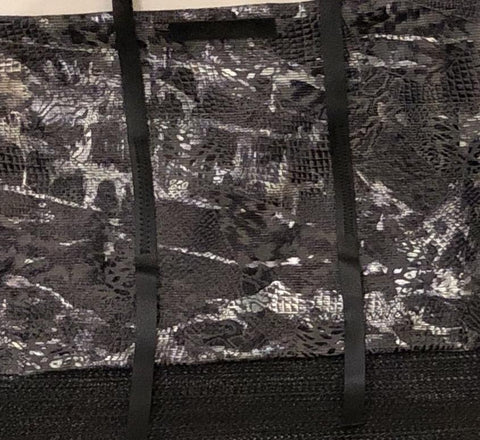 Blingzy® Jewelry Travel Roll - Grey Shiny Snake with Black Liner