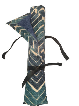 Blingzy® Jewelry Travel Roll- TRIBAL BLUE with Blue Liner *Fan Favorite*